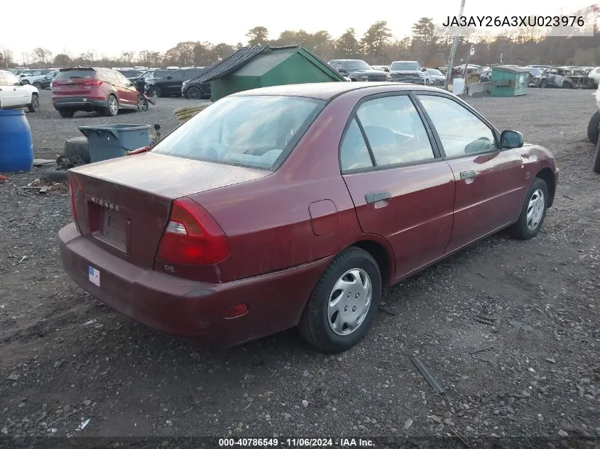 1999 Mitsubishi Mirage De VIN: JA3AY26A3XU023976 Lot: 40786549