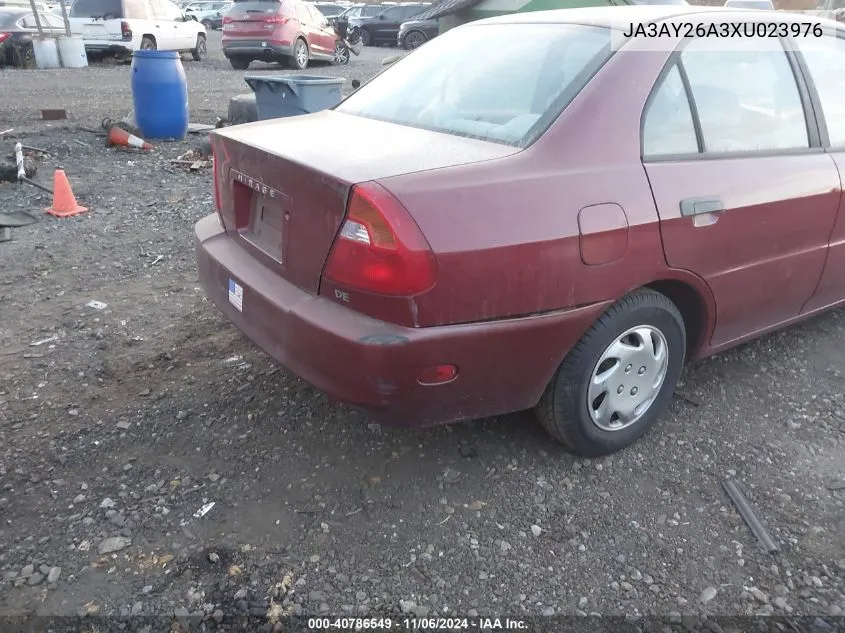 1999 Mitsubishi Mirage De VIN: JA3AY26A3XU023976 Lot: 40786549