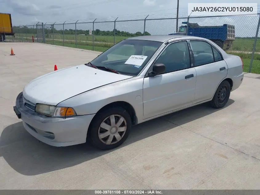 2000 Mitsubishi Mirage De VIN: JA3AY26C2YU015080 Lot: 39781108