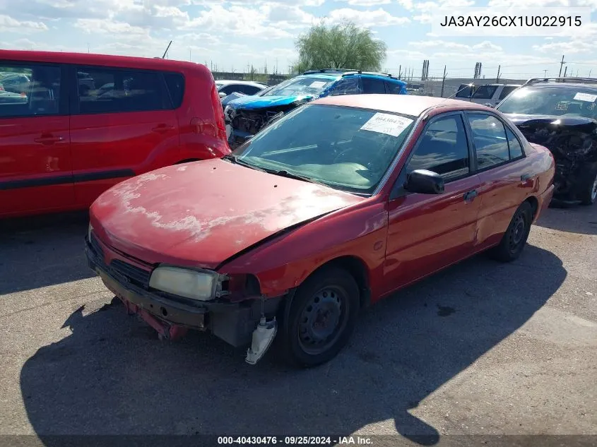 2001 Mitsubishi Mirage Es VIN: JA3AY26CX1U022915 Lot: 40430476