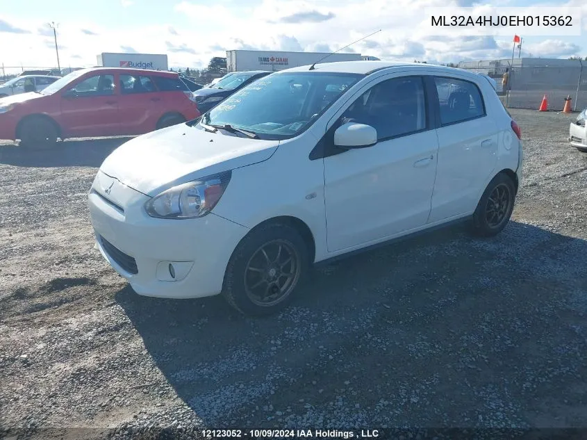 2014 Mitsubishi Mirage VIN: ML32A4HJ0EH015362 Lot: 12123052