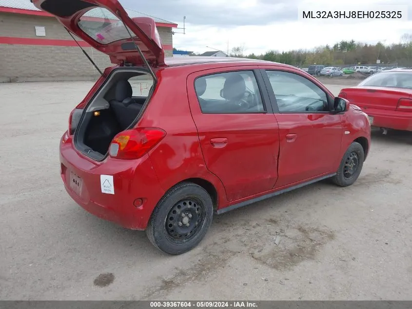 2014 Mitsubishi Mirage De VIN: ML32A3HJ8EH025325 Lot: 39367604