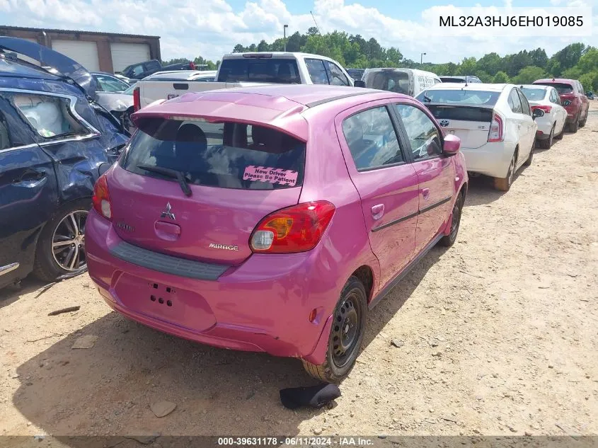 2014 Mitsubishi Mirage De VIN: ML32A3HJ6EH019085 Lot: 39631178