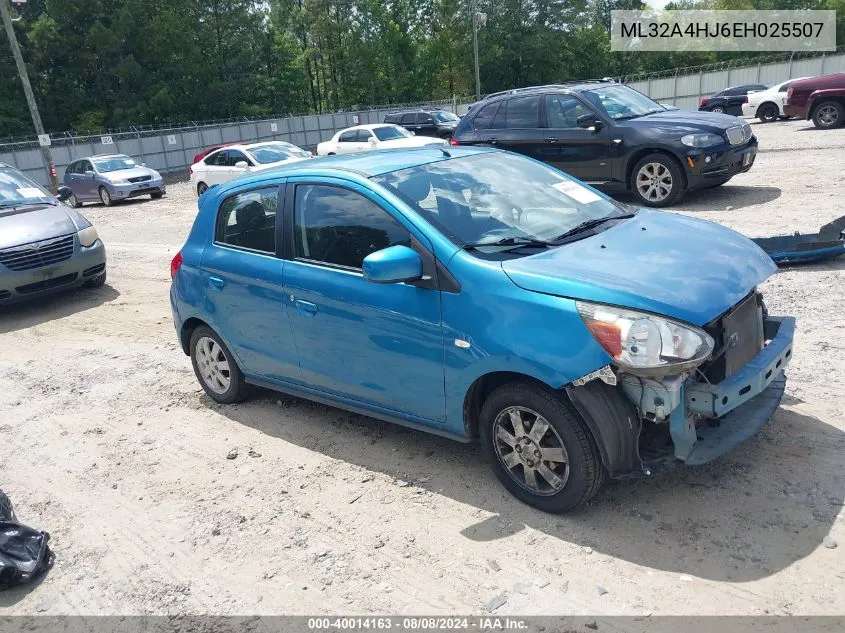 2014 Mitsubishi Mirage Es VIN: ML32A4HJ6EH025507 Lot: 40014163