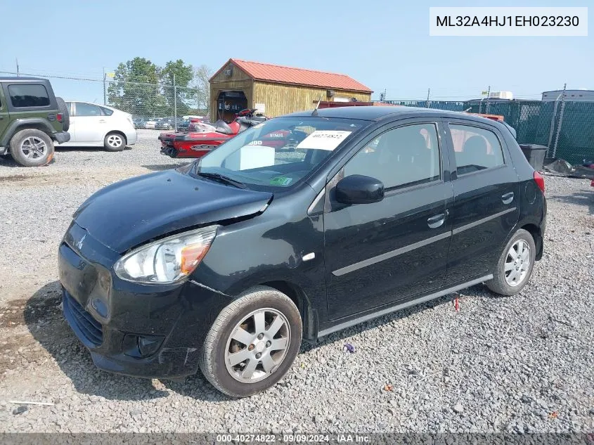 2014 Mitsubishi Mirage Es VIN: ML32A4HJ1EH023230 Lot: 40274822