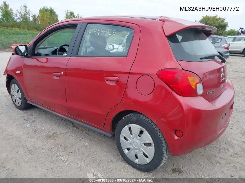 ML32A3HJ9EH007772 2014 Mitsubishi Mirage De