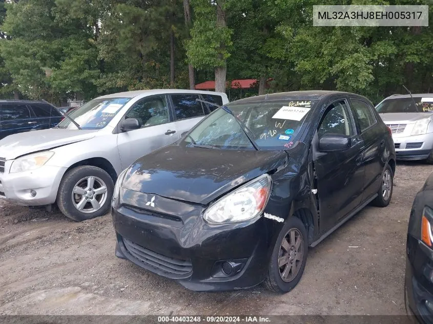 ML32A3HJ8EH005317 2014 Mitsubishi Mirage De