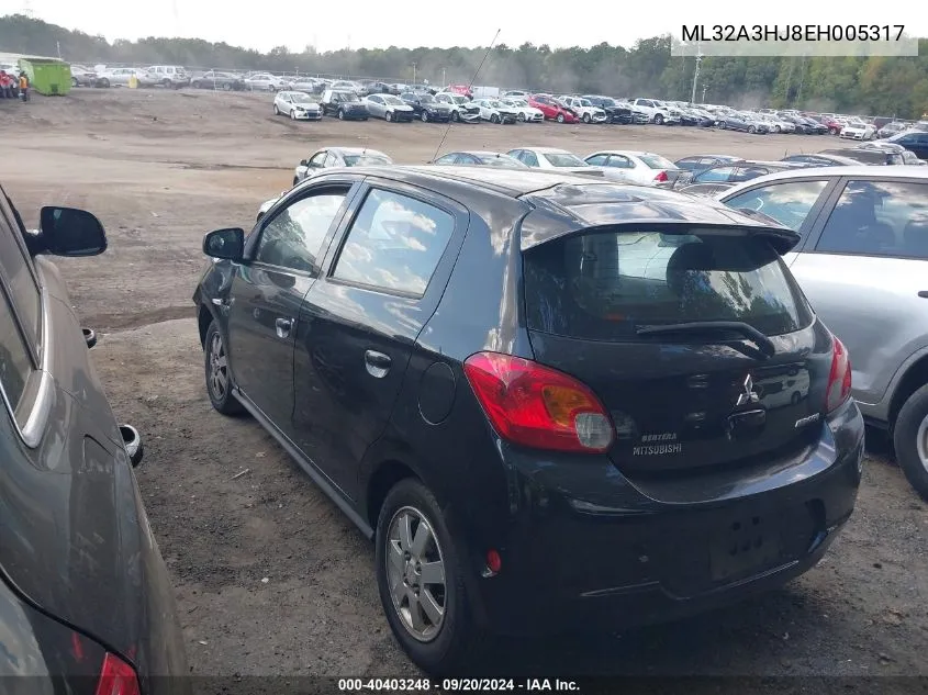 ML32A3HJ8EH005317 2014 Mitsubishi Mirage De