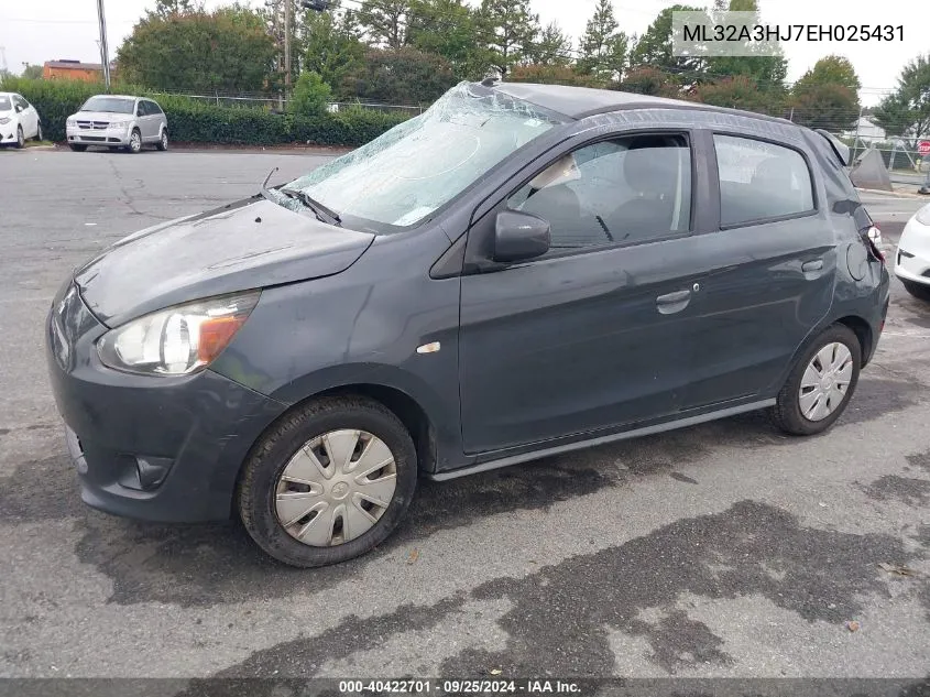 ML32A3HJ7EH025431 2014 Mitsubishi Mirage De