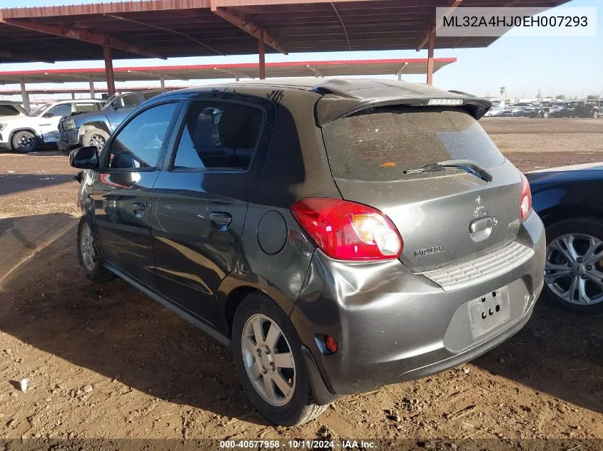 2014 Mitsubishi Mirage Es VIN: ML32A4HJ0EH007293 Lot: 40577958