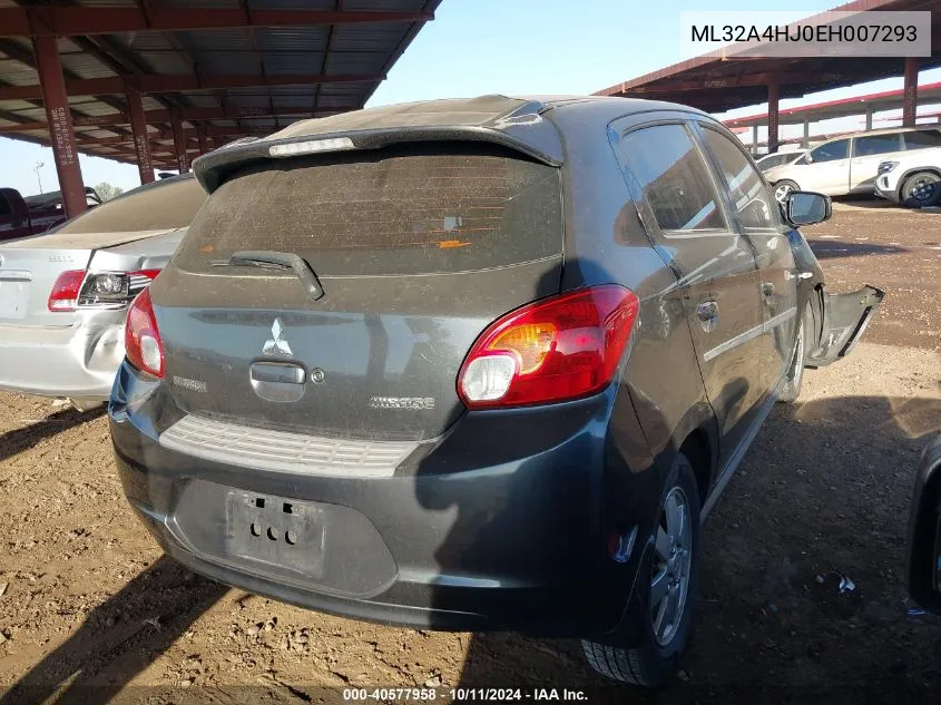 2014 Mitsubishi Mirage Es VIN: ML32A4HJ0EH007293 Lot: 40577958