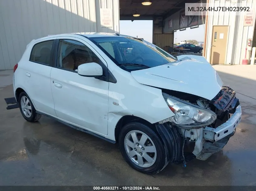 2014 Mitsubishi Mirage Es VIN: ML32A4HJ7EH023992 Lot: 40583271