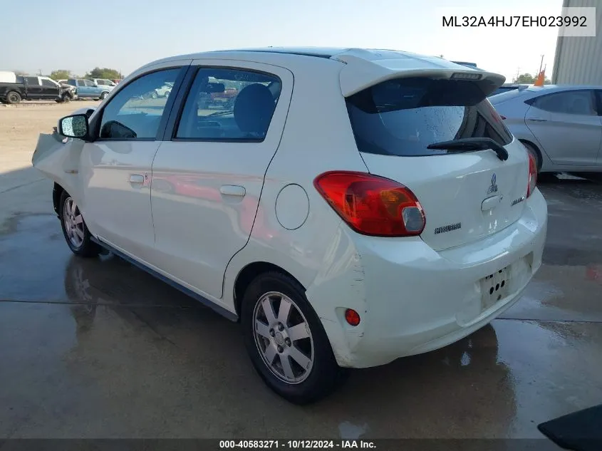 2014 Mitsubishi Mirage Es VIN: ML32A4HJ7EH023992 Lot: 40583271