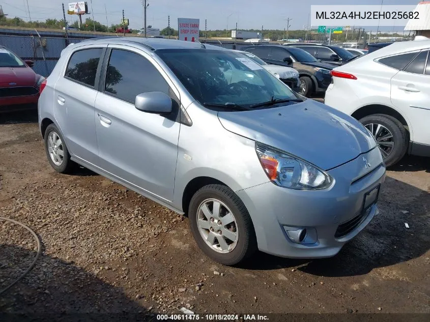 2014 Mitsubishi Mirage Es VIN: ML32A4HJ2EH025682 Lot: 40611475