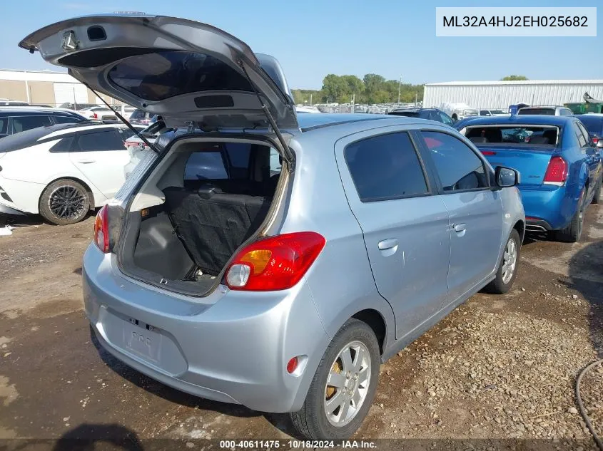 2014 Mitsubishi Mirage Es VIN: ML32A4HJ2EH025682 Lot: 40611475