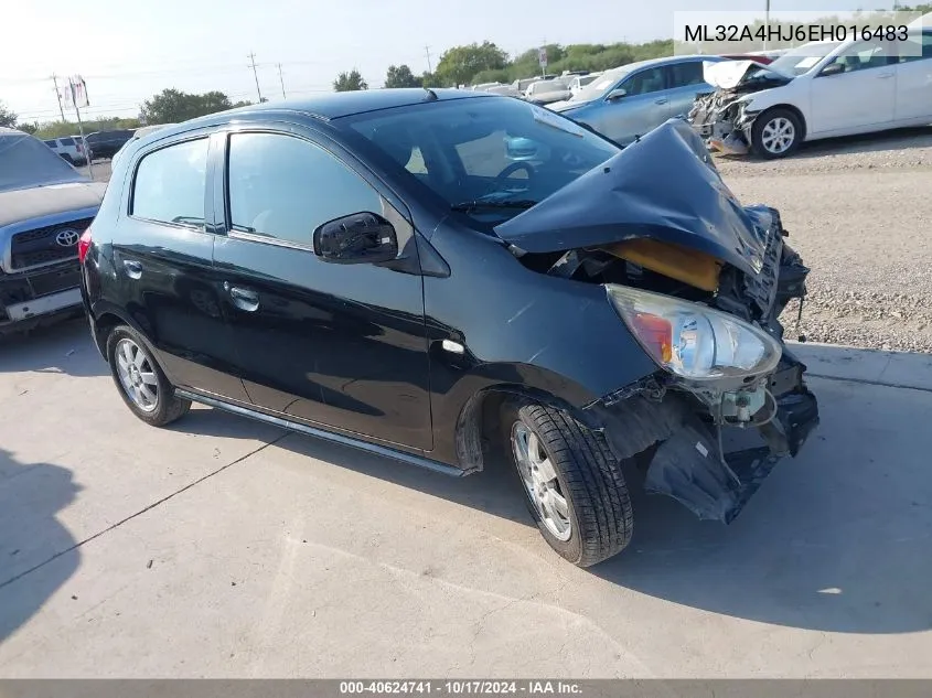 2014 Mitsubishi Mirage Es VIN: ML32A4HJ6EH016483 Lot: 40624741