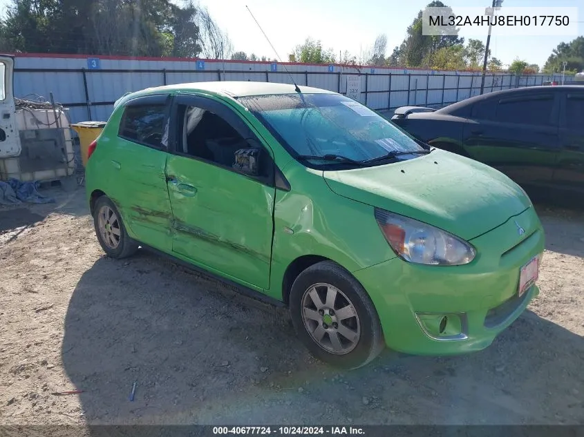 2014 Mitsubishi Mirage Es VIN: ML32A4HJ8EH017750 Lot: 40677724