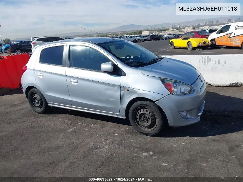 2014 Mitsubishi Mirage De VIN: ML32A3HJ6EH011018 Lot: 40693627