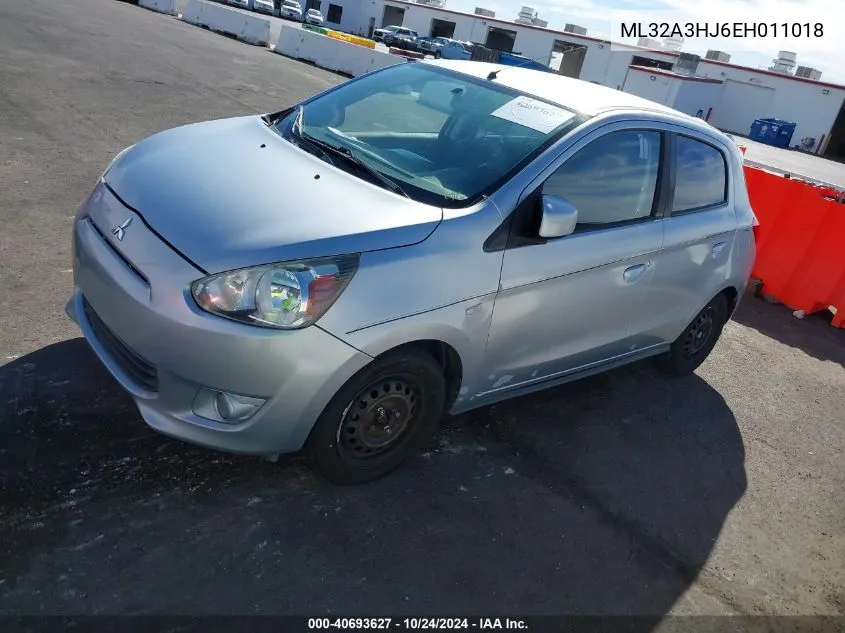 2014 Mitsubishi Mirage De VIN: ML32A3HJ6EH011018 Lot: 40693627