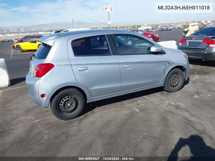 2014 Mitsubishi Mirage De VIN: ML32A3HJ6EH011018 Lot: 40693627