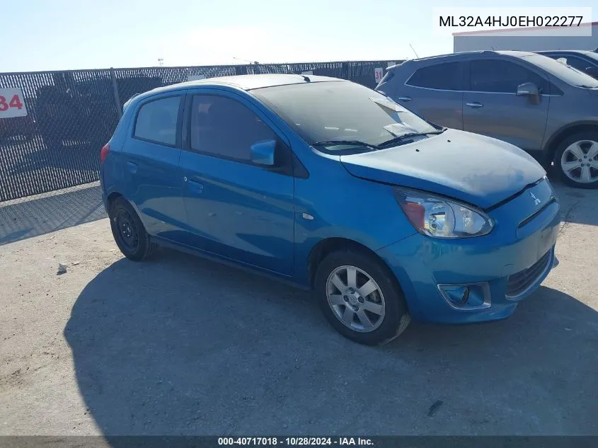 2014 Mitsubishi Mirage Es VIN: ML32A4HJ0EH022277 Lot: 40717018