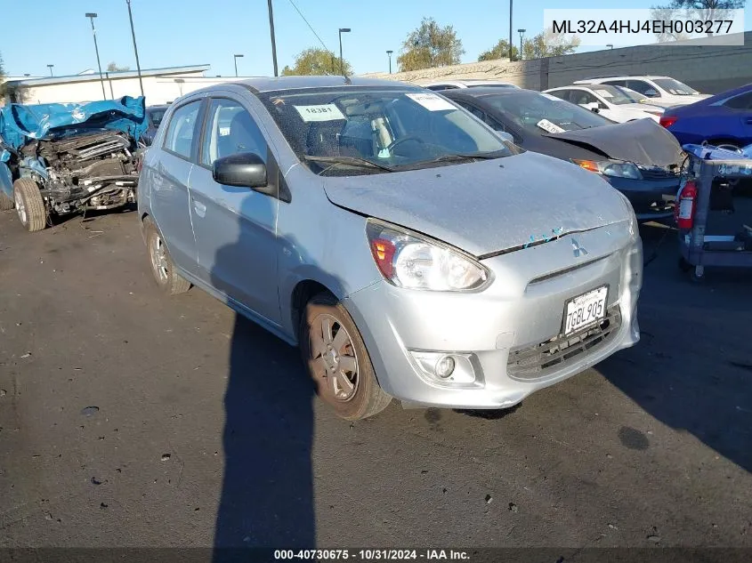 2014 Mitsubishi Mirage Es VIN: ML32A4HJ4EH003277 Lot: 40730675