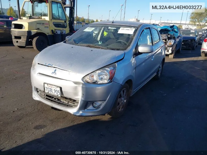 2014 Mitsubishi Mirage Es VIN: ML32A4HJ4EH003277 Lot: 40730675