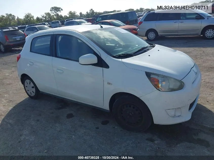 2014 Mitsubishi Mirage De VIN: ML32A3HJ4EH010711 Lot: 40739325