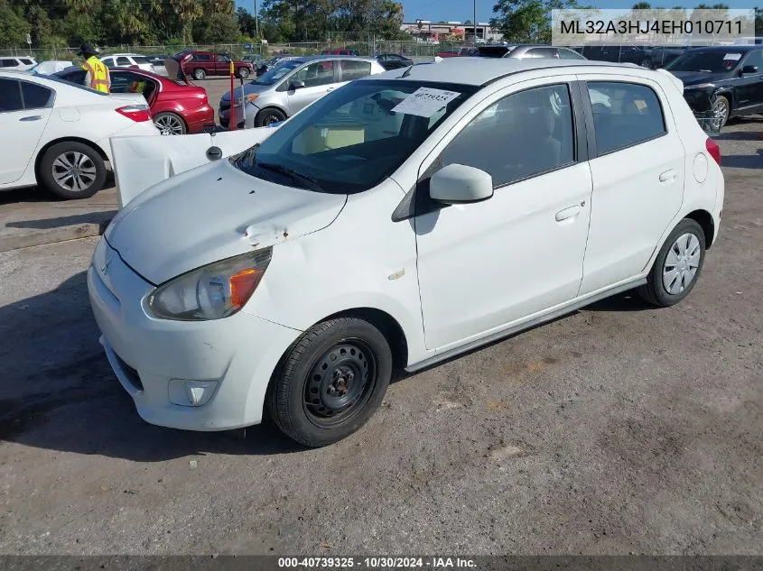 2014 Mitsubishi Mirage De VIN: ML32A3HJ4EH010711 Lot: 40739325