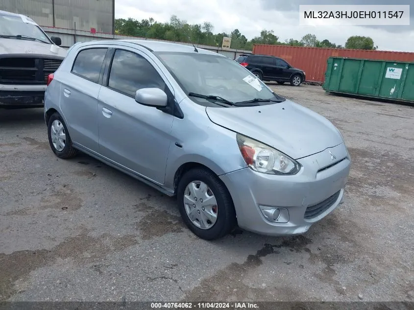 2014 Mitsubishi Mirage De VIN: ML32A3HJ0EH011547 Lot: 40764062