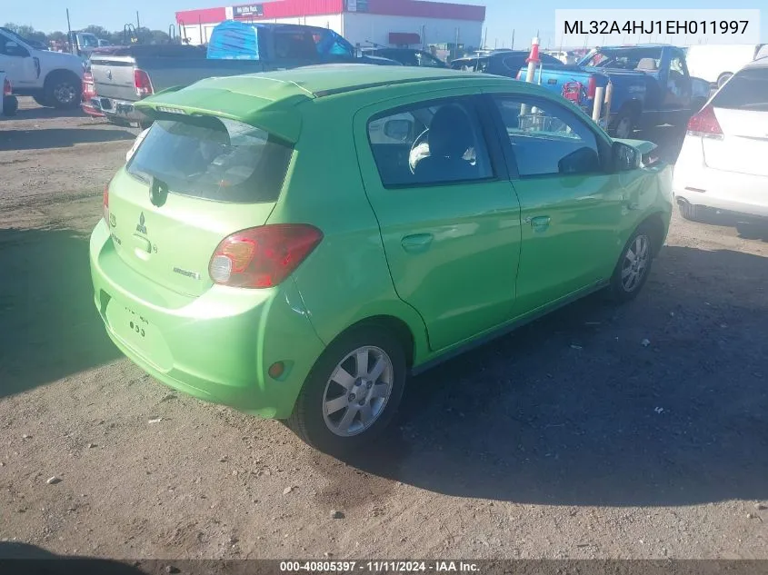 2014 Mitsubishi Mirage Es VIN: ML32A4HJ1EH011997 Lot: 40805397