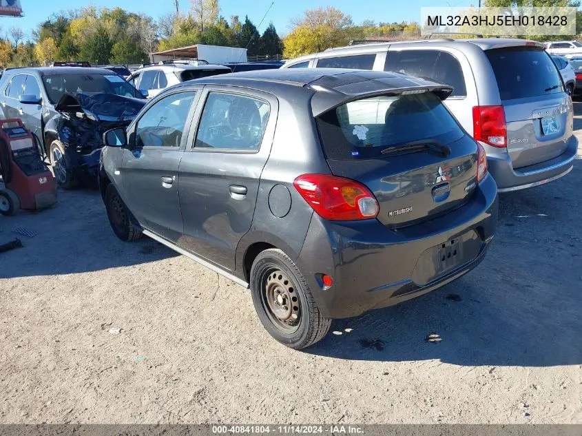 ML32A3HJ5EH018428 2014 Mitsubishi Mirage De