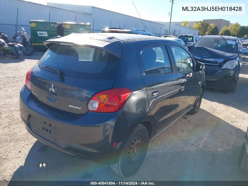 ML32A3HJ5EH018428 2014 Mitsubishi Mirage De