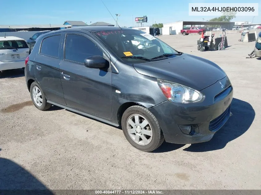 2014 Mitsubishi Mirage Es VIN: ML32A4HJ0EH003096 Lot: 40844777