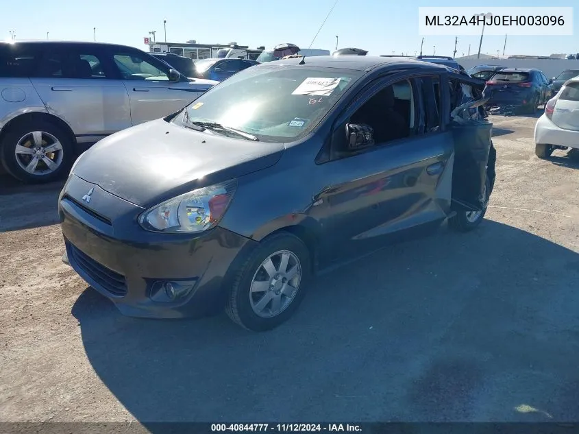 2014 Mitsubishi Mirage Es VIN: ML32A4HJ0EH003096 Lot: 40844777