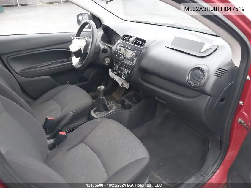 ML32A3HJ8FH047519 2015 Mitsubishi Mirage