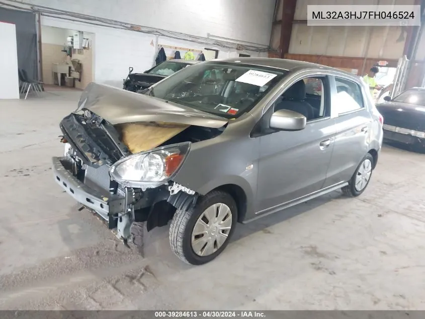 2015 Mitsubishi Mirage De VIN: ML32A3HJ7FH046524 Lot: 39284613