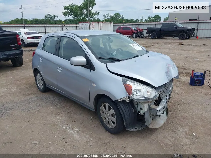 2015 Mitsubishi Mirage De VIN: ML32A3HJ3FH009633 Lot: 39707458