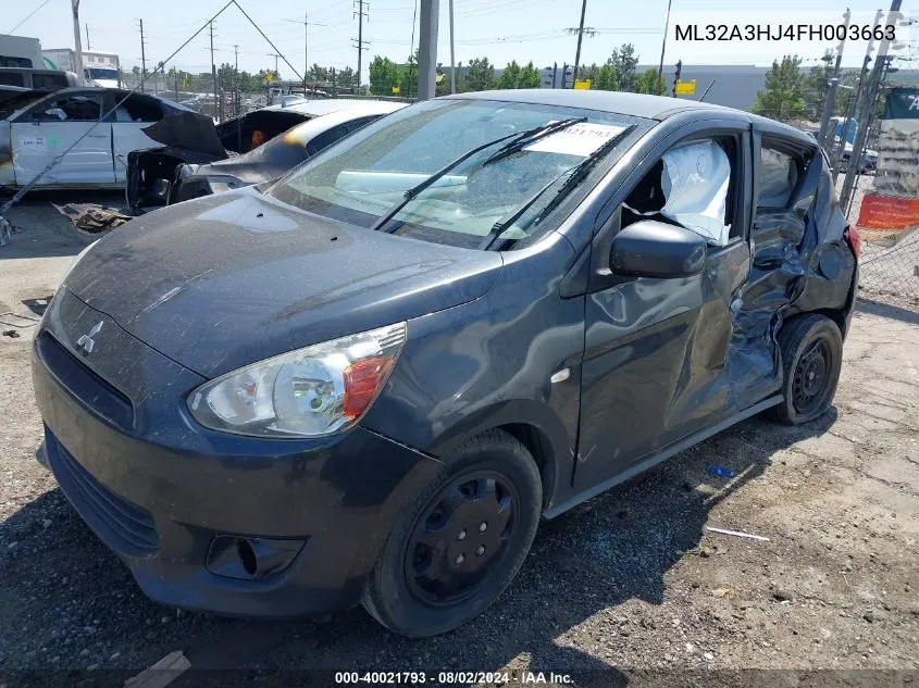 ML32A3HJ4FH003663 2015 Mitsubishi Mirage De/Rf