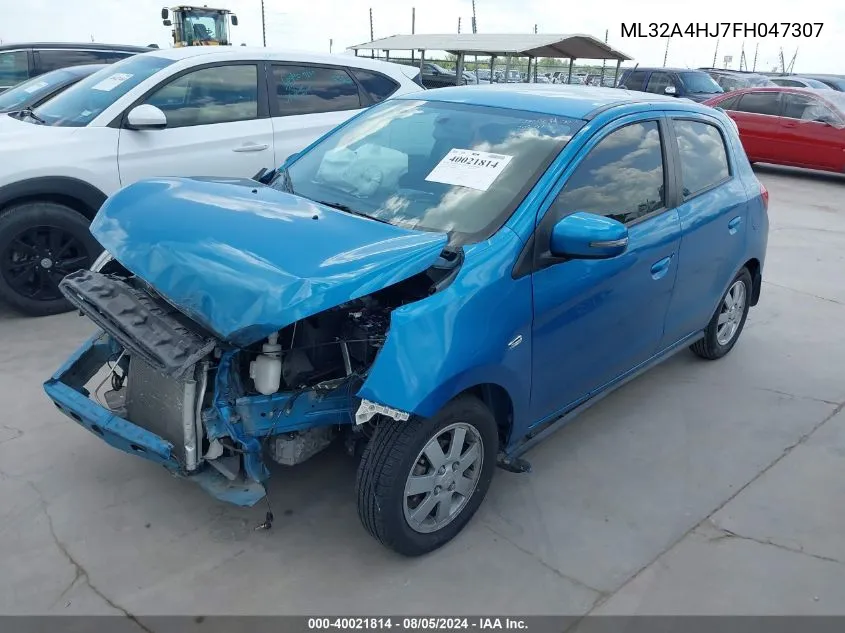 ML32A4HJ7FH047307 2015 Mitsubishi Mirage Es/Rf