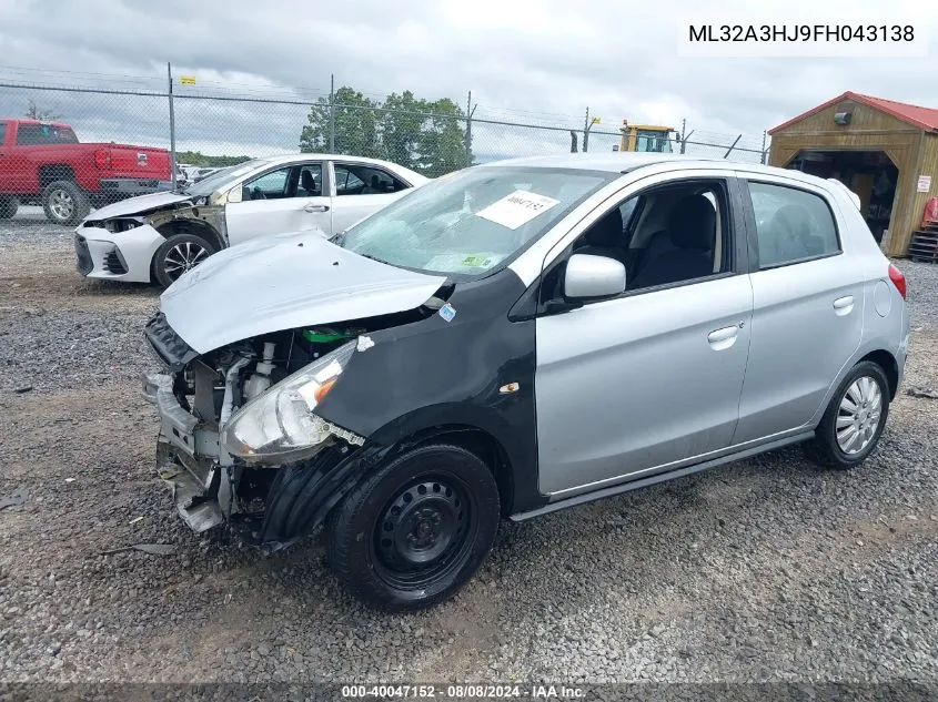 ML32A3HJ9FH043138 2015 Mitsubishi Mirage De