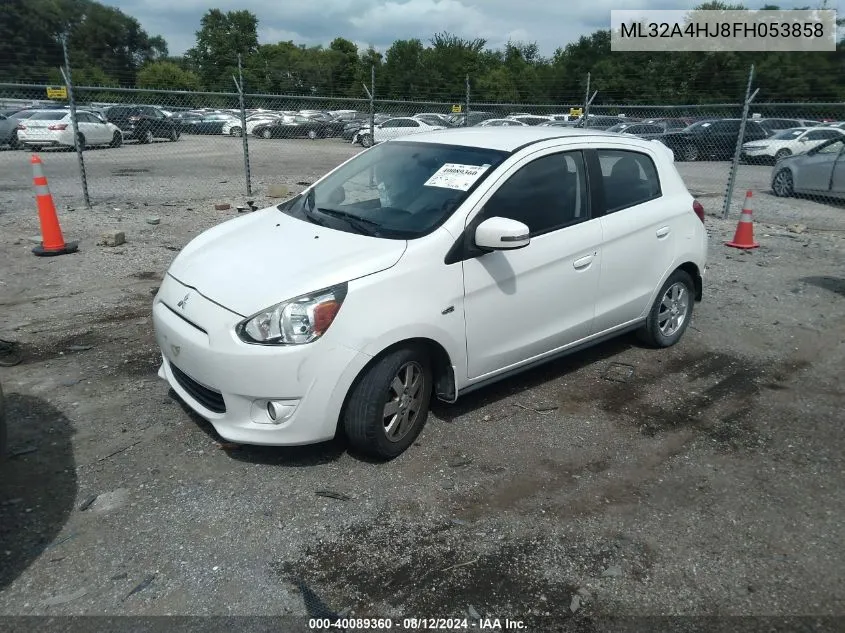 2015 Mitsubishi Mirage Es VIN: ML32A4HJ8FH053858 Lot: 40089360