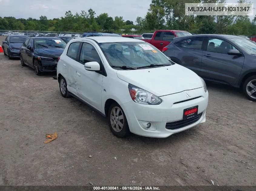 2015 Mitsubishi Mirage Es VIN: ML32A4HJ5FH031347 Lot: 40130041