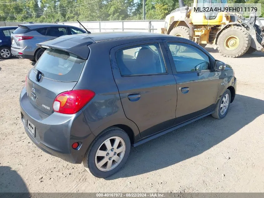 2015 Mitsubishi Mirage Es VIN: ML32A4HJ9FH011179 Lot: 40167972