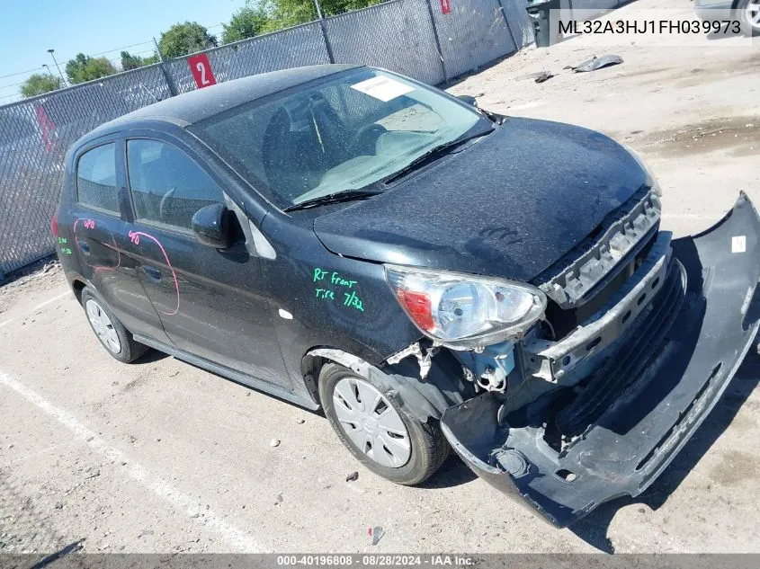 2015 Mitsubishi Mirage De VIN: ML32A3HJ1FH039973 Lot: 40196808