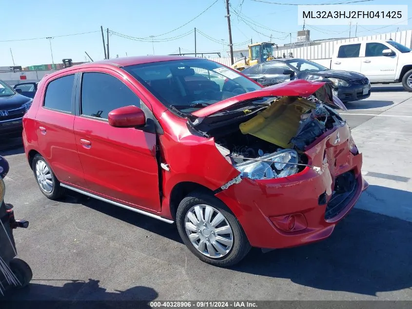 2015 Mitsubishi Mirage De/Rf VIN: ML32A3HJ2FH041425 Lot: 40328906