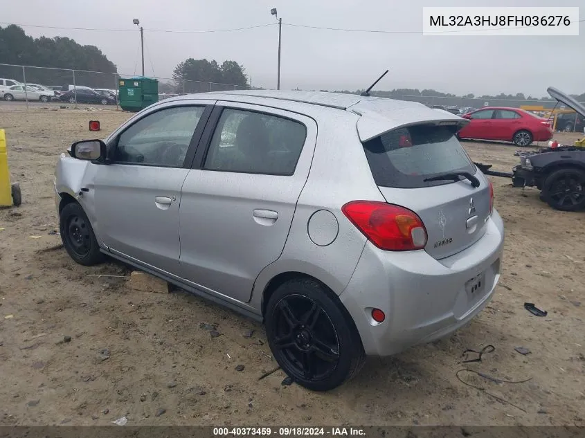 2015 Mitsubishi Mirage De VIN: ML32A3HJ8FH036276 Lot: 40373459