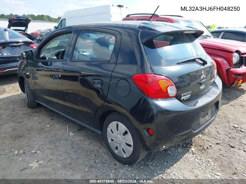 2015 Mitsubishi Mirage De VIN: ML32A3HJ6FH048250 Lot: 40376848