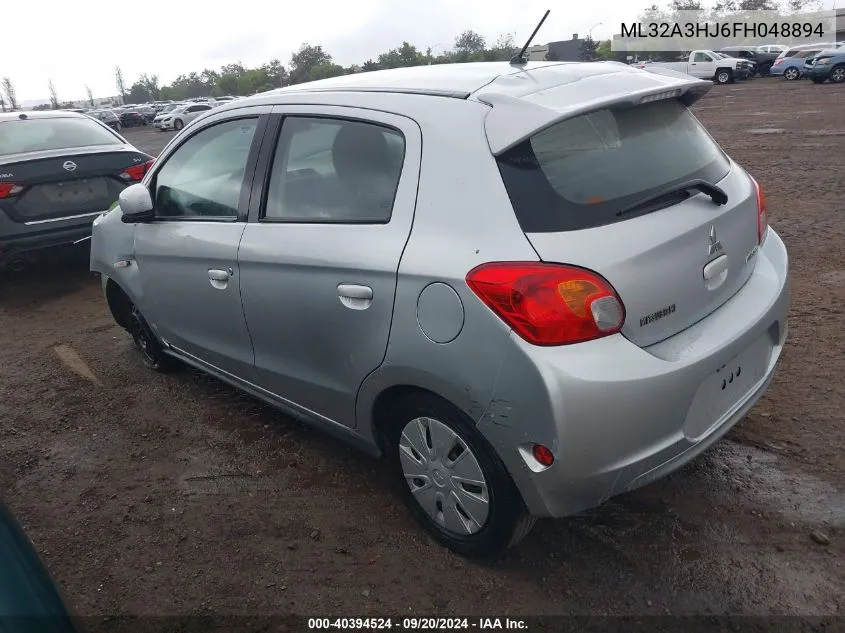 2015 Mitsubishi Mirage De VIN: ML32A3HJ6FH048894 Lot: 40394524