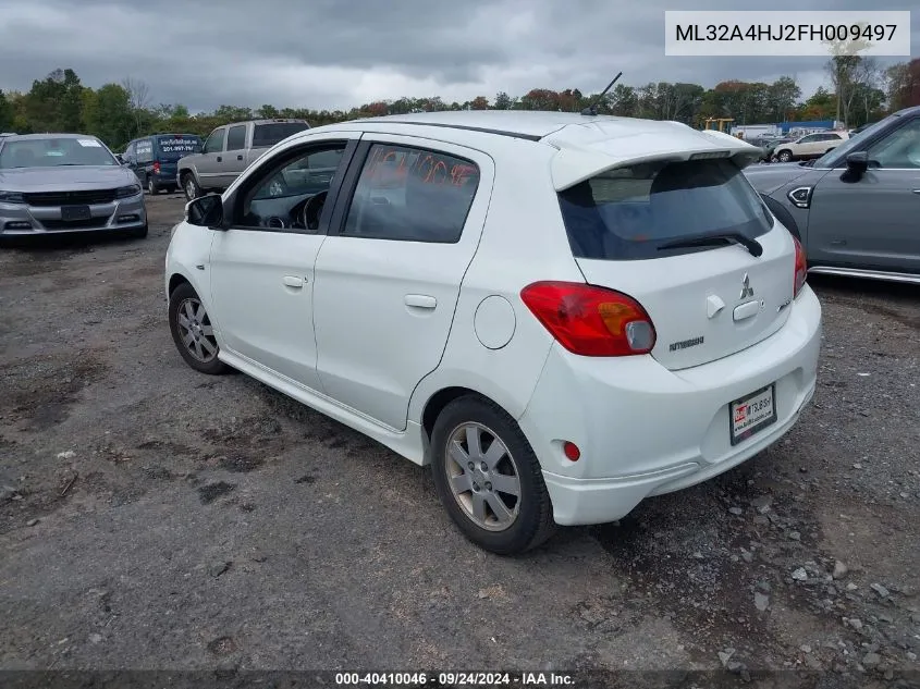 2015 Mitsubishi Mirage Es VIN: ML32A4HJ2FH009497 Lot: 40410046